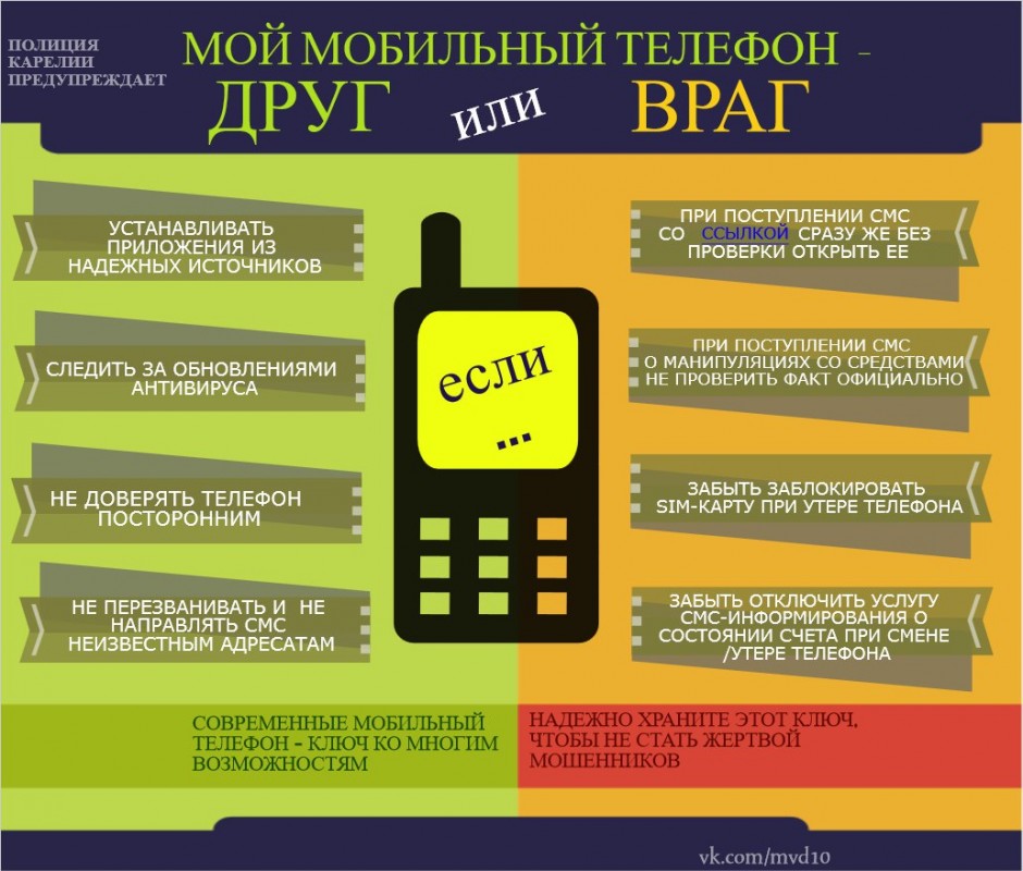 памятка мобильный телефон соцсети.